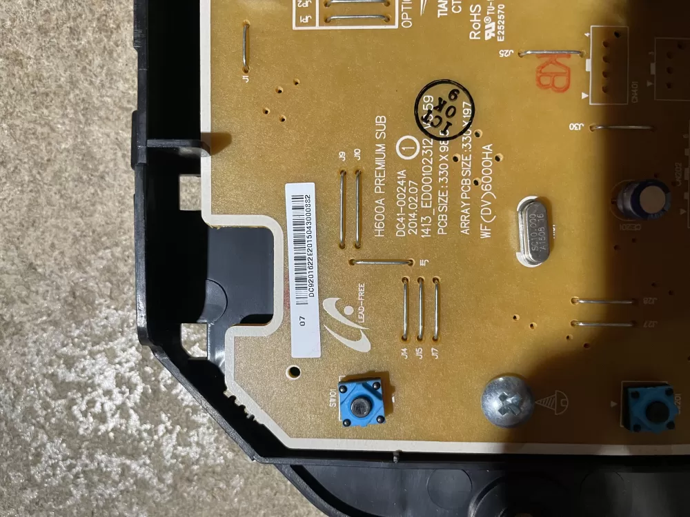 Samsung DC92 01622E Washer Control Board AZ58478 | KMV481