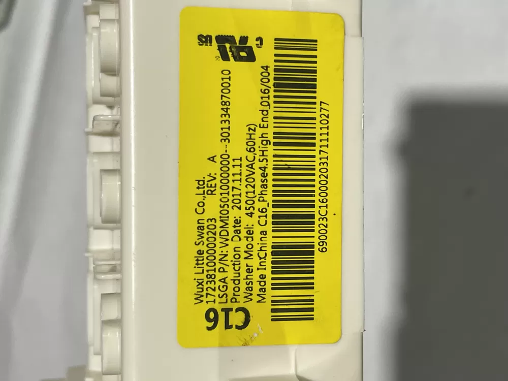 GE 301334870010 17238100000203 Washer Control Board AZ153456 | Wmv475