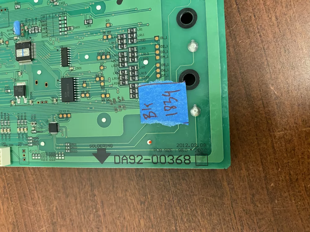 Samsung DA92-00368B Refrigerator Dispenser UI Control Board AZ50678 | BK1834