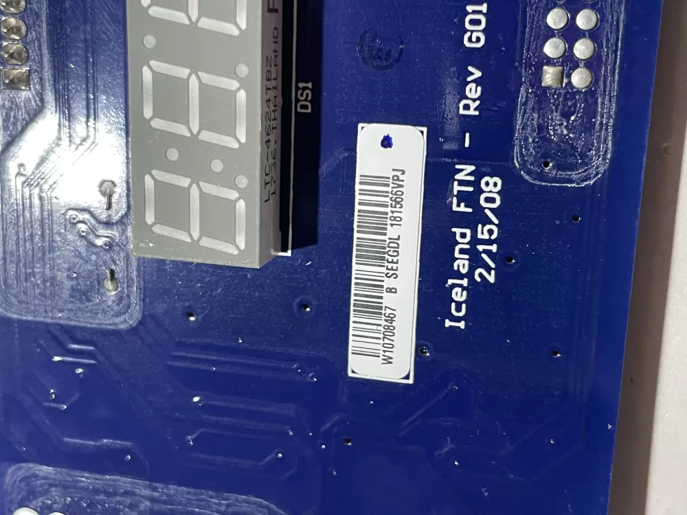 Whirlpool Kenmore W10708467 Refrigerator Control Board AZ178701 | Wm481