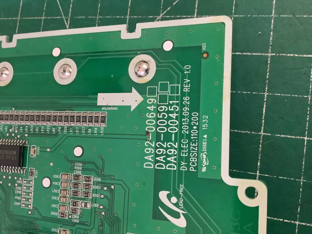 Samsung DA92 00649A Refrigerator Control Board Dispenser AZ197037 | NR2753