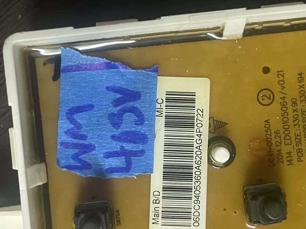 Samsung DC94 05360A Washer Control Board AZ40986 | Wmv403