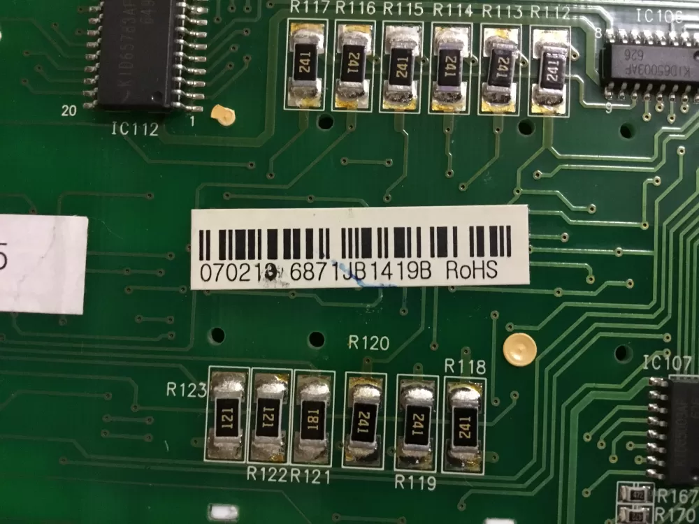 LG 6871JB1419B Refrigerator Control Board Dispenser AZ4856 | NR459