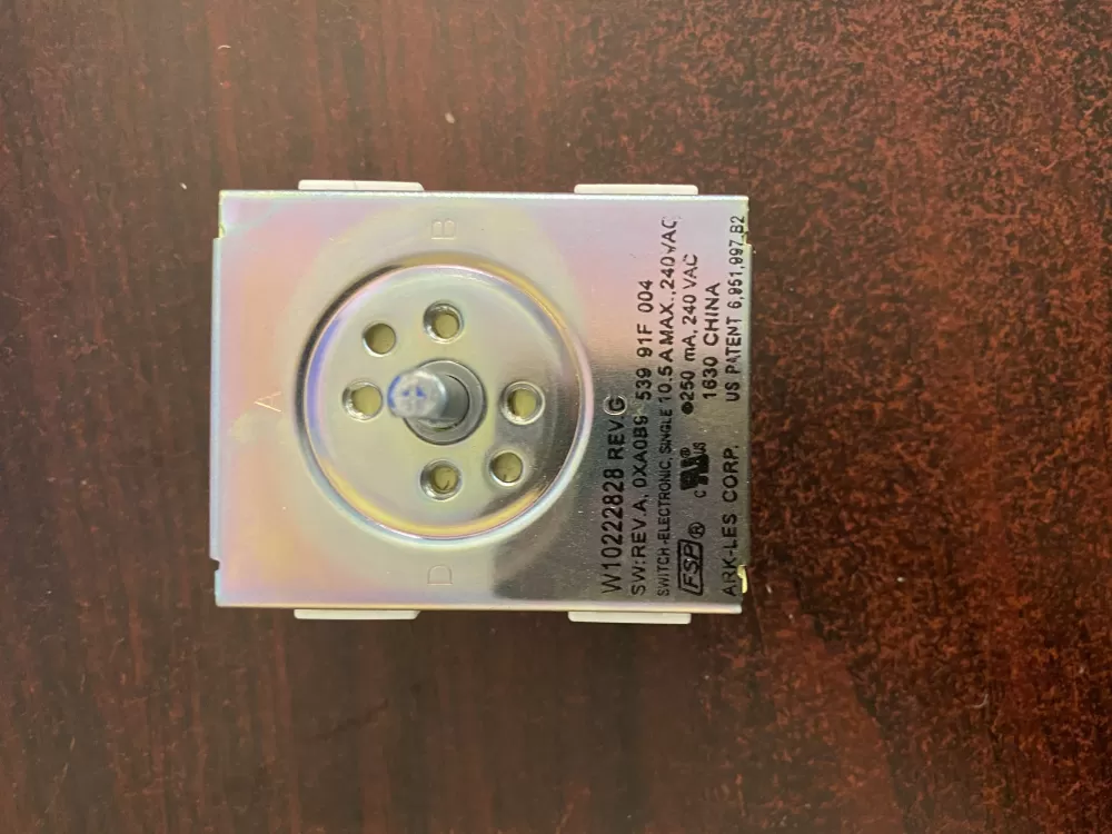 Whirlpool  KitchenAid  Jenn-Air W10222828 WPW10222828 PS11750634 Range Control Board Infinite Burner Switch