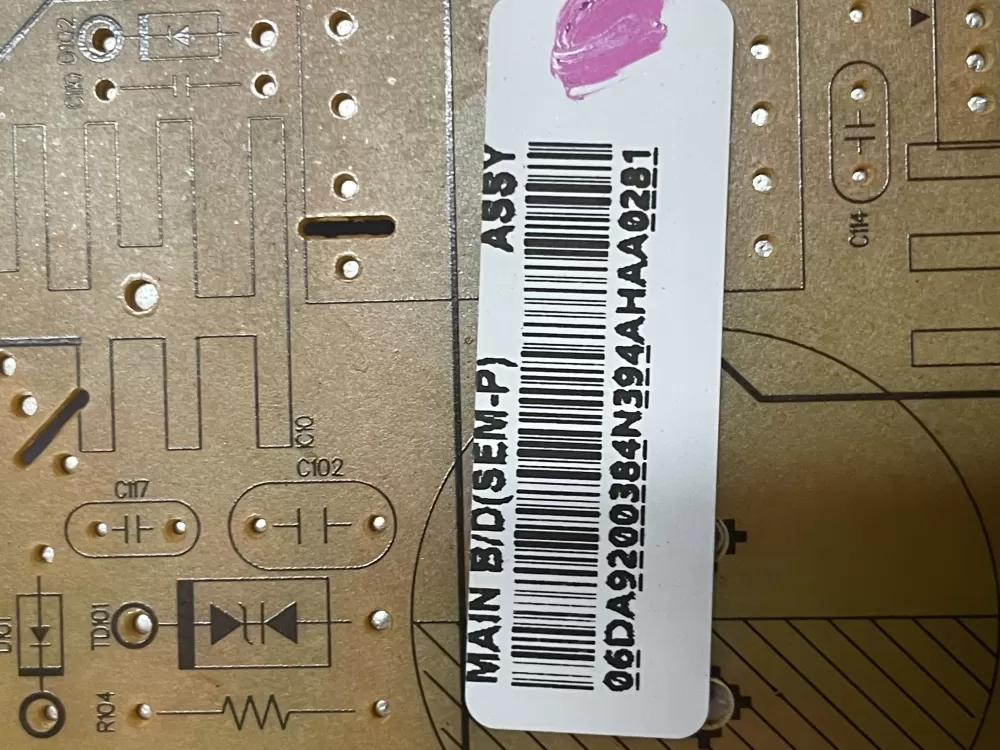 Samsung DA92 00384N Refrigerator Control Board AZ93724 | Wm1224