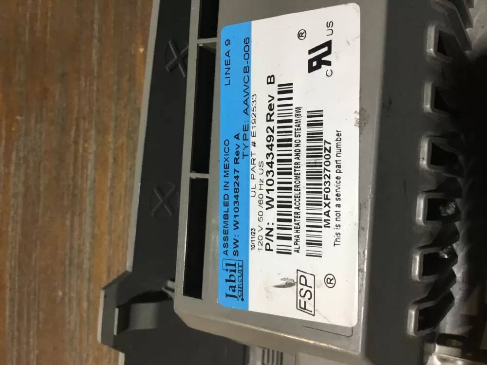 Whirlpool W10343492 W10348247 W10388205 Washer Control Board AZ51634 | NRV468