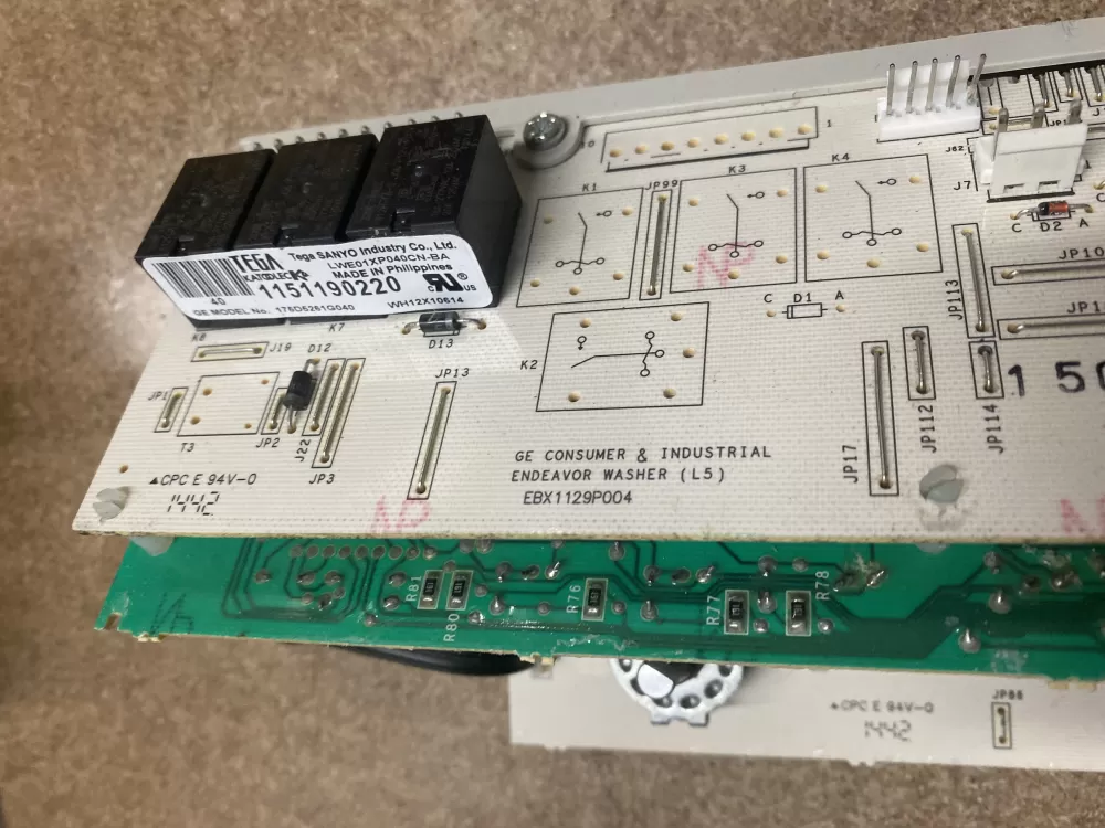 GE 175D5261G040 EBX1129P004 WH12X10614 Washer Control Board AZ1364 | BK878