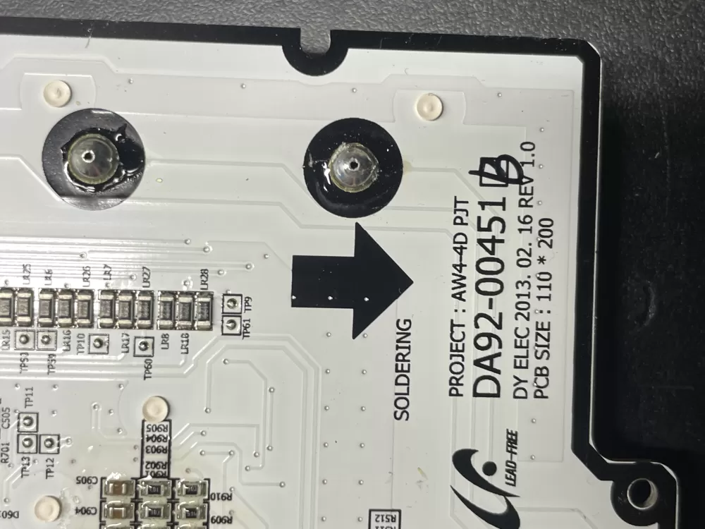 Samsung DA92 00451B Refrigerator Control Board Dispenser AZ36539 | Wm382
