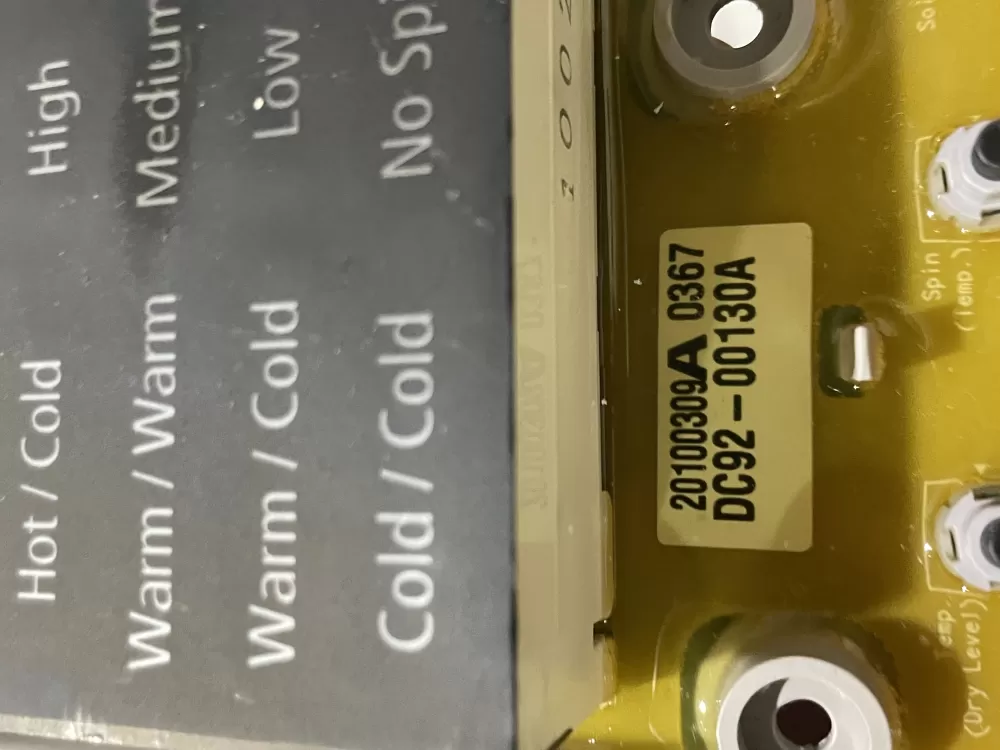 Samsung DC92-00130A DC92-00125A Washer UI Control Board AZ192528 | Wmv767