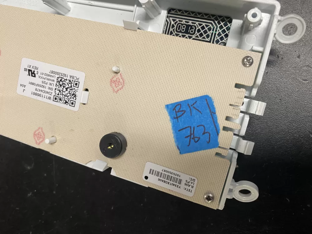 Whirlpool Maytag W11196861 Dryer Control Panel AZ24122 | BK763