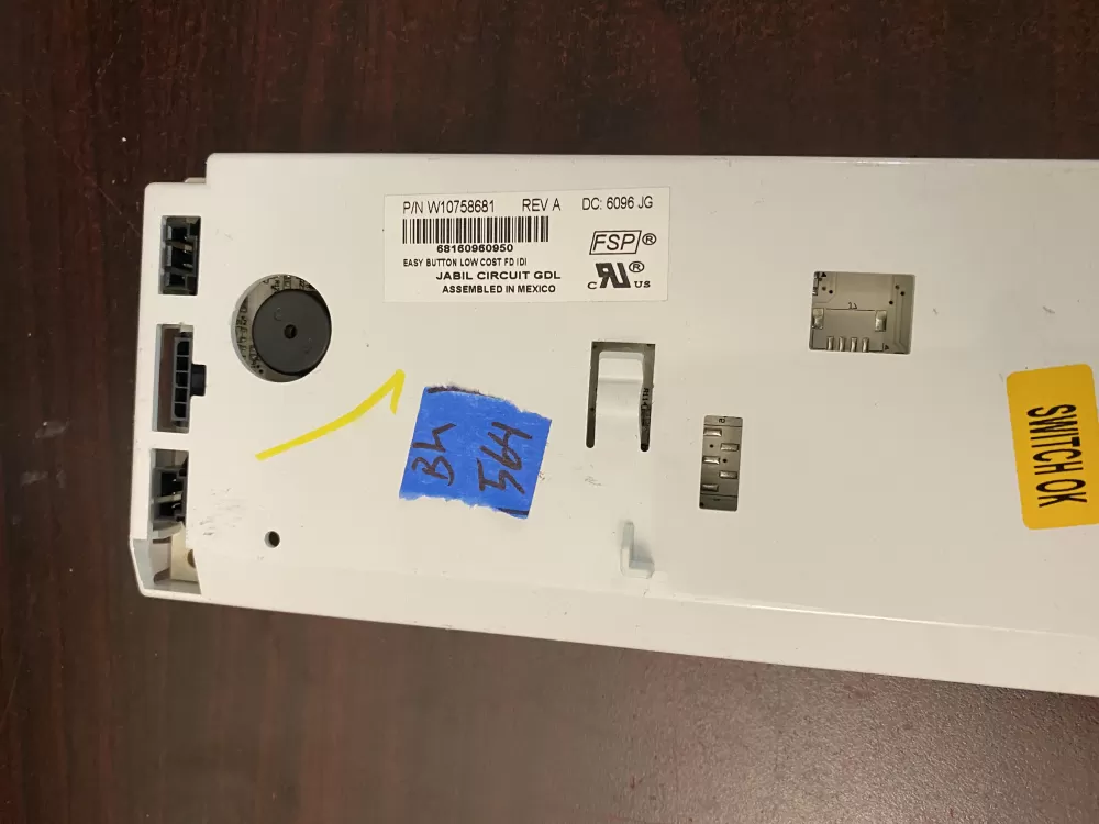 Whirlpool W10758681 Refrigerator Control Board AZ39614 | BK564