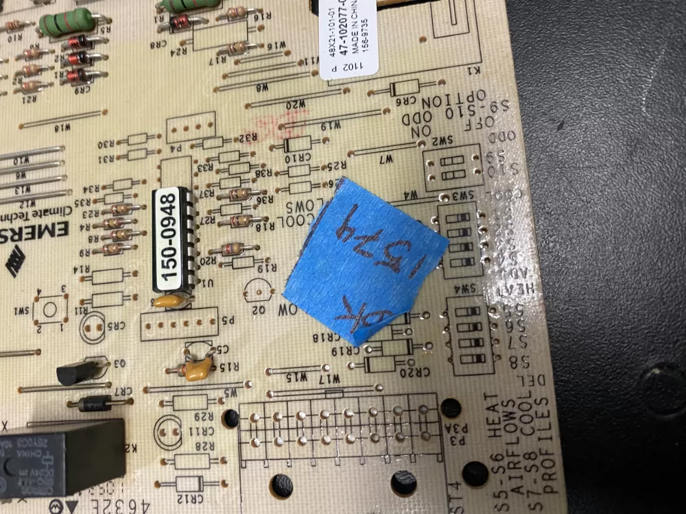 Rheem Air Handler Control Board 47-102077-02-04 156-9735 AZ15802 | BK1574