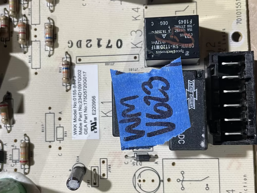 GE 175D5720G017 WE4M511 PD00024349 WE4M512 Dryer Control Board AZ76650 | Wmv623