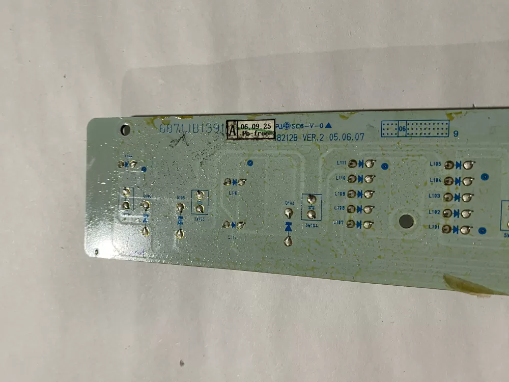LG 6871JB1391A Refrigerator Control Board Display AZ195472 | BK85