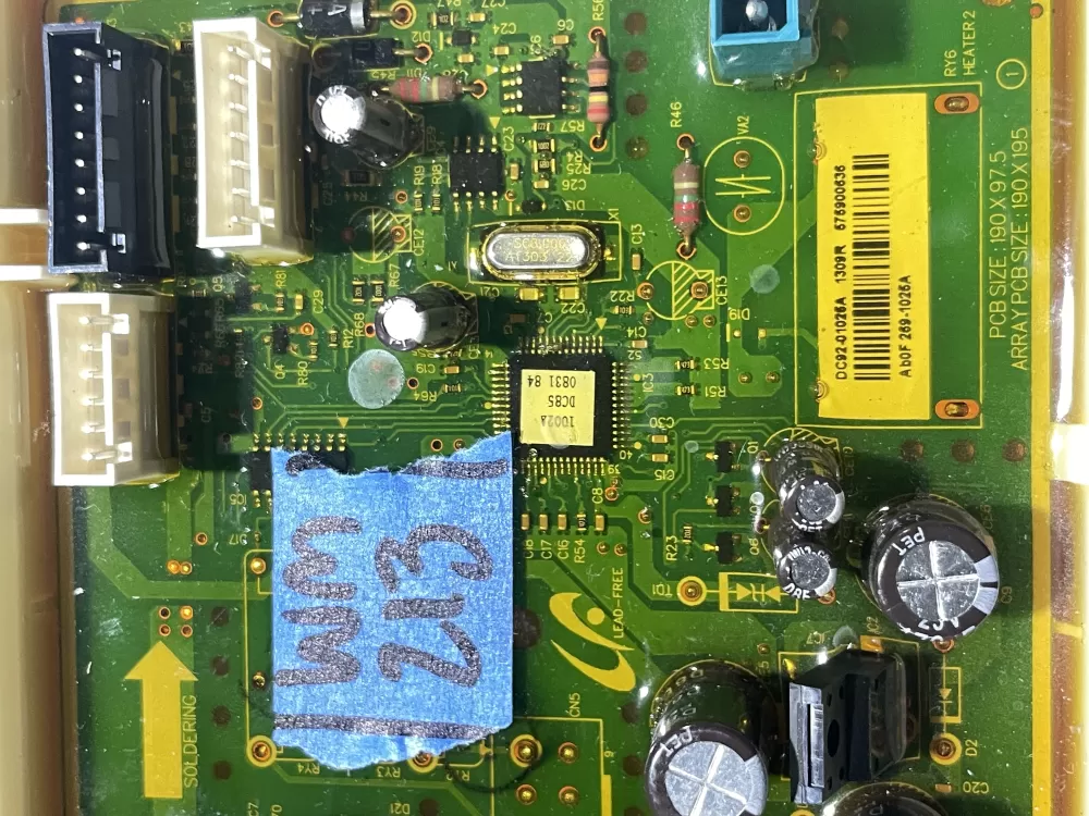 Samsung DC92 01026A DC9201026A Dryer Control Board AZ112553 | Wm213