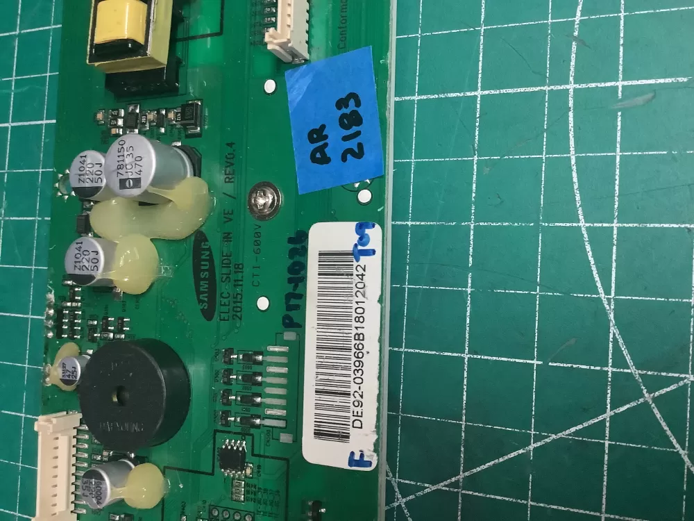 Samsung DE92 03966B Range Control Board Panel AZ197737 | AR2183