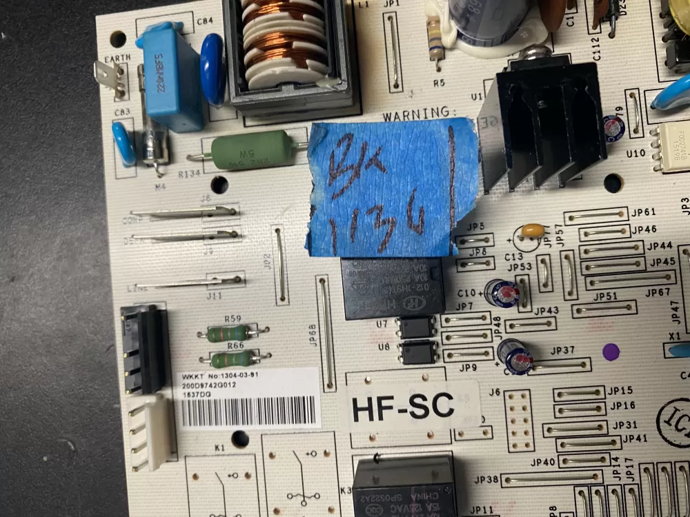 GE 200D9742G012 EBX1110P002 Refrigerator Control Board AZ6433 | BK1134