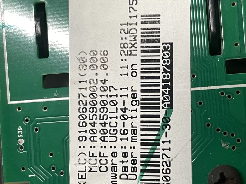 Electrolux A04187803 5304529481 Washer Control Board AZ2791 | Wm1282