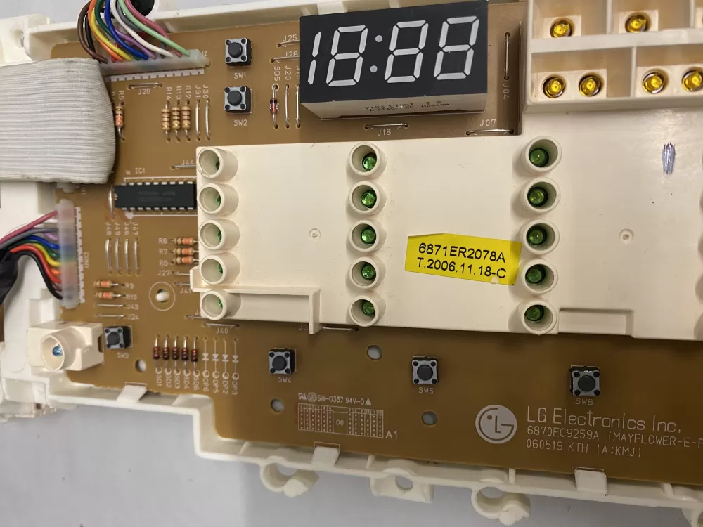 LG 6870EC9259A 6871ER2078A Washer Control Board AZ224994 | BKV668