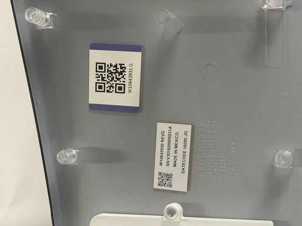 Whirlpool Kenmore W10643930 W106439301 Control Board Overlay AZ120484 | KMV698