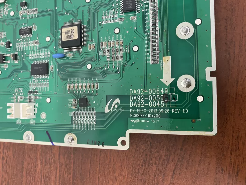 Samsung DA92-00596A Refrigerator Dispenser Control Board AZ37137 | BK56