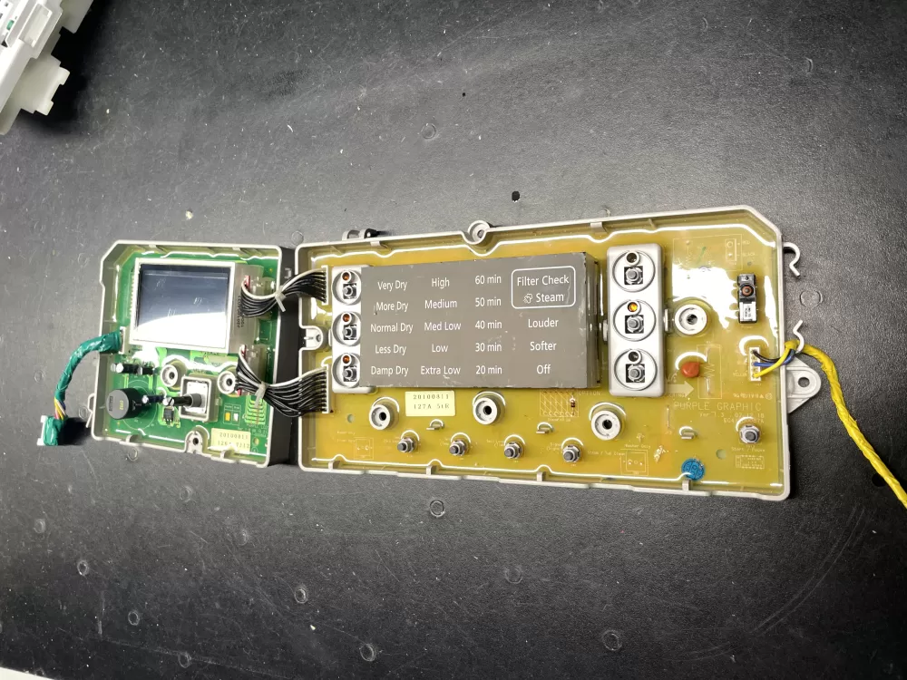 Samsung DC92-00126D DC92-00127D Dryer UI Control Board