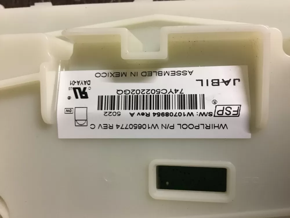 Whirlpool W10650774 W10671752 Dishwasher Control Board AZ10277 | NR525