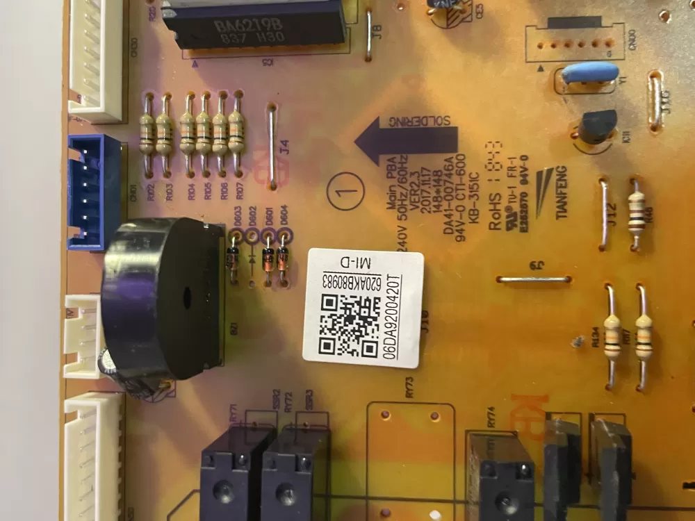 Samsung DA92 00420T DA9200420T Refrigerator Control Board AZ195733 | Wm991