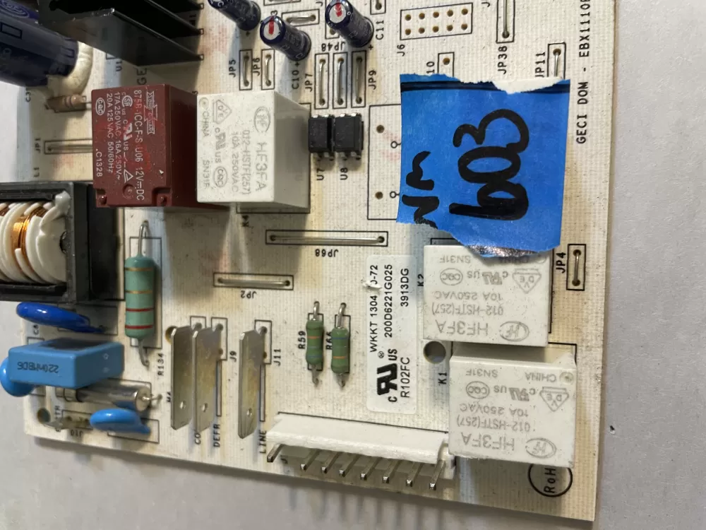 GE 200D6221G052 EBX1110P002 Refrigerator Control Board  AZ194419 | Wm603