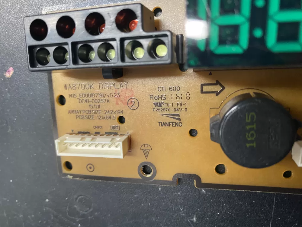 Samsung DC41 00257A Dryer Control Board AZ18675 | BK710