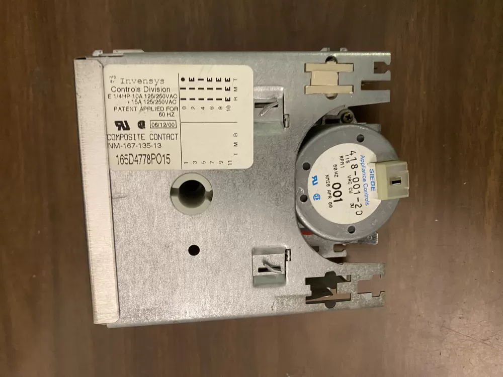 165D4778P015 GE Dishwasher Timer