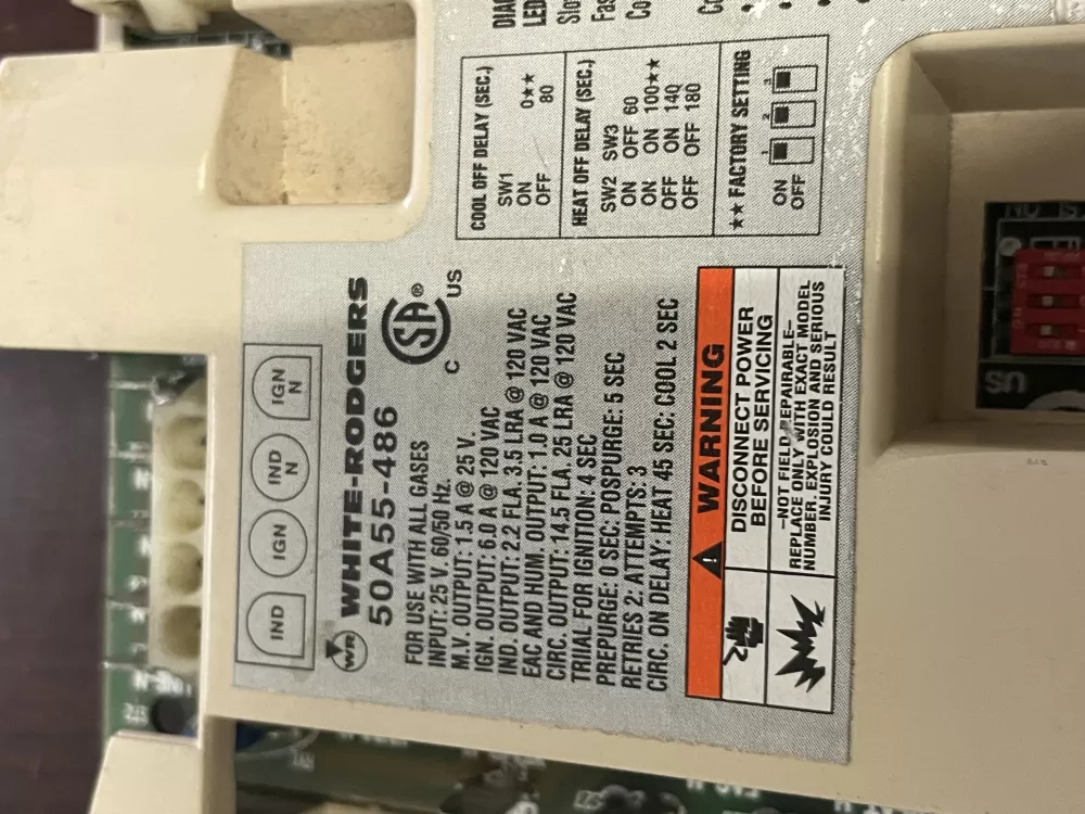 Trane 50A55-486 Furnace White Rodgers Control Board AZ98595 | Wm1621