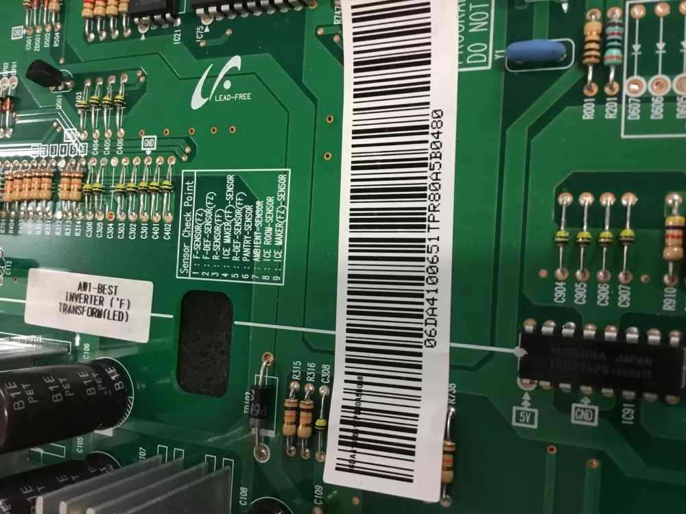 Samsung DA41 00651T DA4100651T Refrigerator Control Board AZ89121 | NR1139