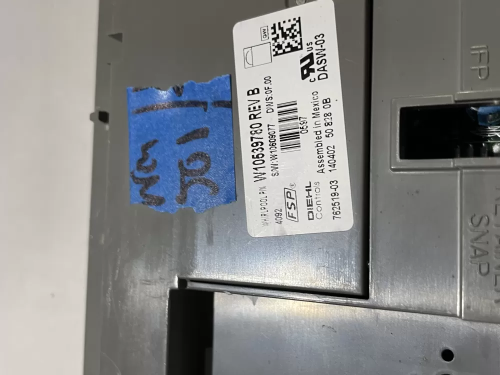 Whirlpool W10539780 W10597041 PS8260224 Control Board AZ173063 | Wm501