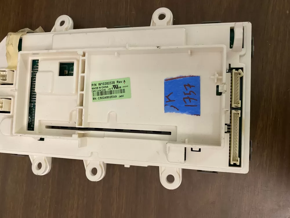 Whirlpool W10352338 Washer Control Board Interface AZ44013 | BK1757