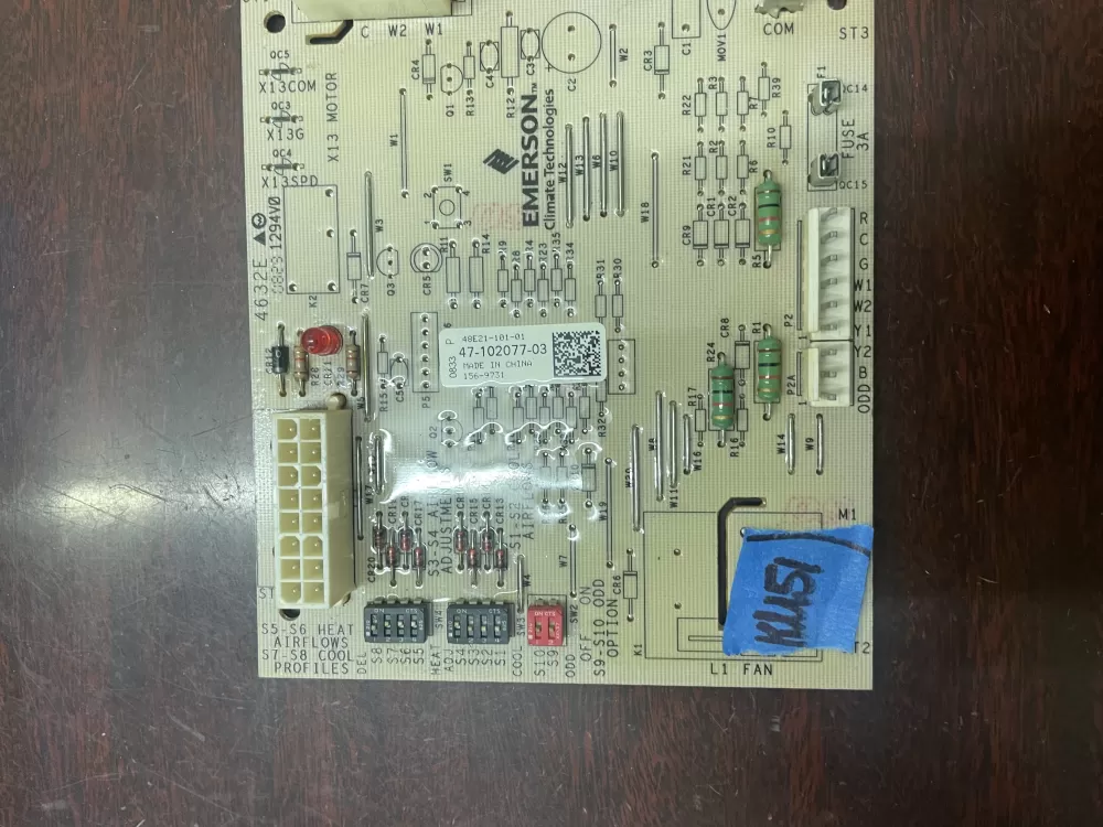 Rheem Emerson 47 102077 03 48e21 101 01  Control Board AZ32991 | KM51