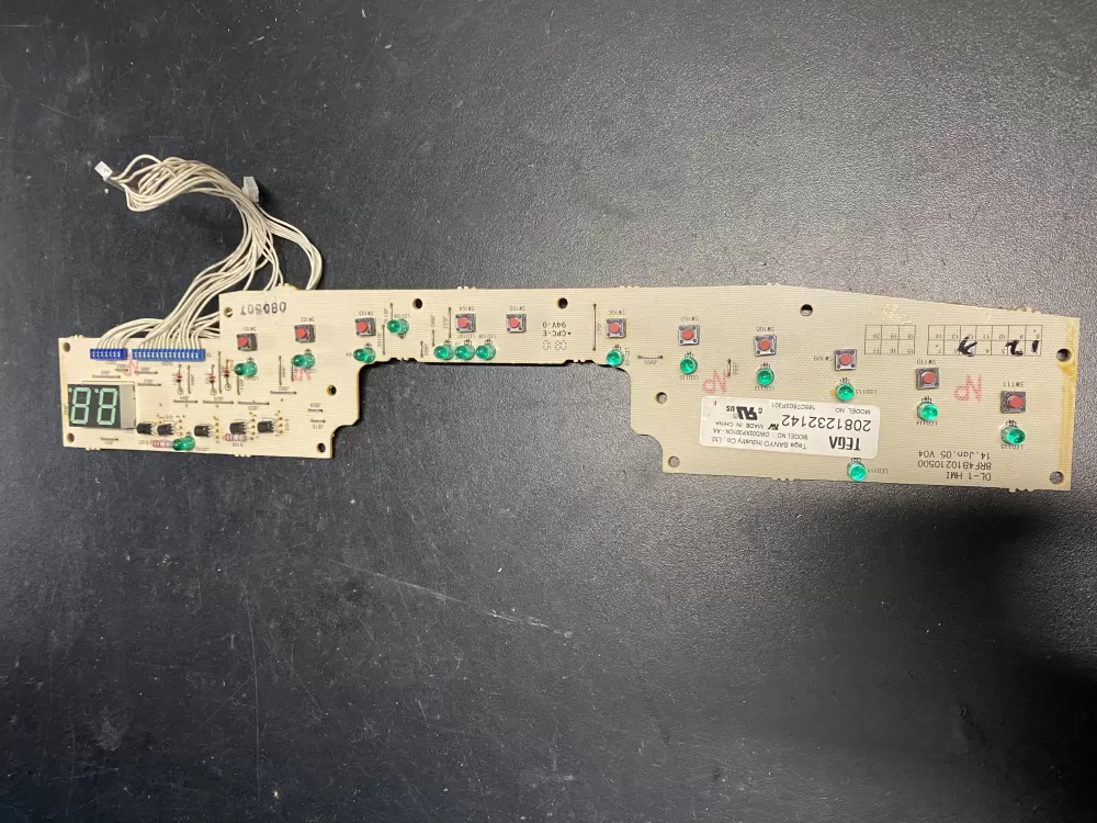 GE 165D7803P301 Dishwasher Control Board
