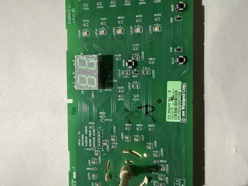 Kenmore 8564392 8564398 WP8564392 Washer Control Board AZ225481 | KM730