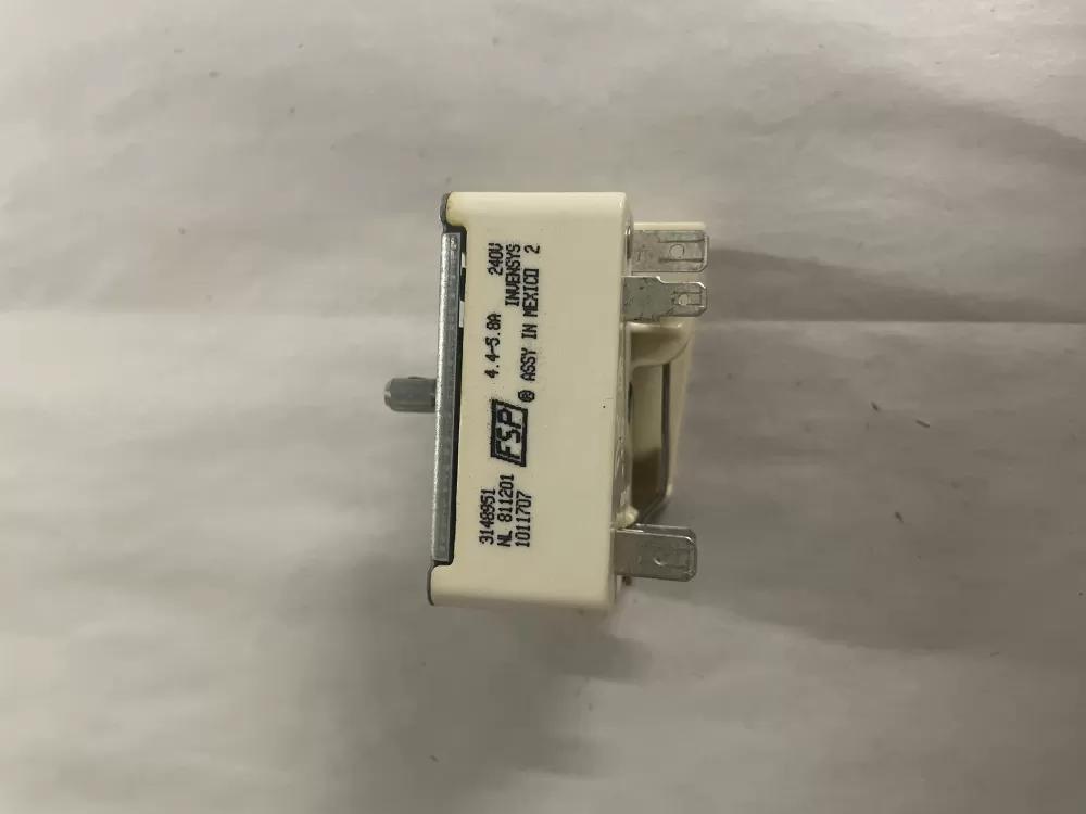 Amana Estate Kenmore Kitchen Aid Magic Chef Maytag Roper Whirlpool 310179 311847 311856 311857 314144 3148951 3149404 W10295576 WP3149404VP WP3149404 Range Infinite Switch