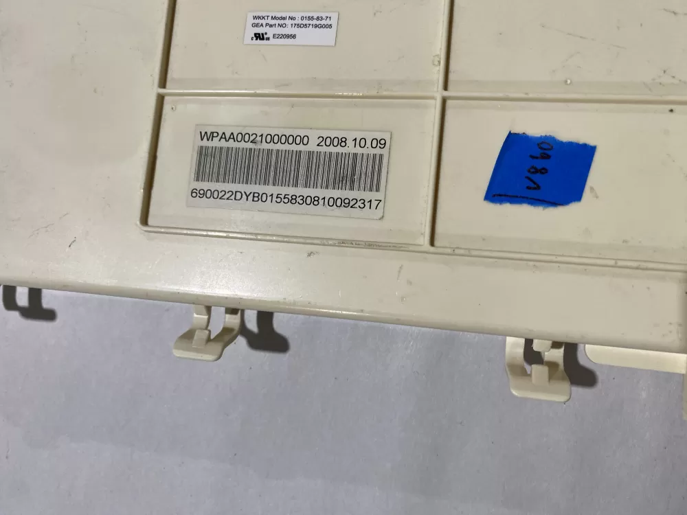 GE 175D5719G005 WPAA0021000000 Washer Control Board AZ183963 | BKV860