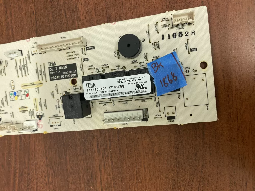 GE 165D9734G003 Dishwasher Control Board AZ51960 | BK1868