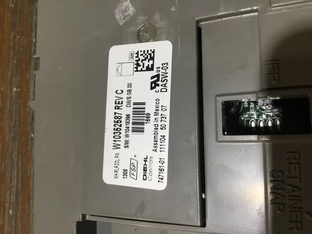 Whirlpool Kenmore W10352587 Dishwasher Control Board AZ52083 | NR1871
