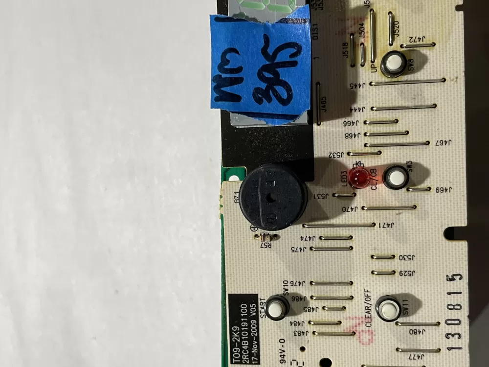 GE 2RC4B10191100 T09 2K9 Range Oven Control Board AZ184549 | Wm395