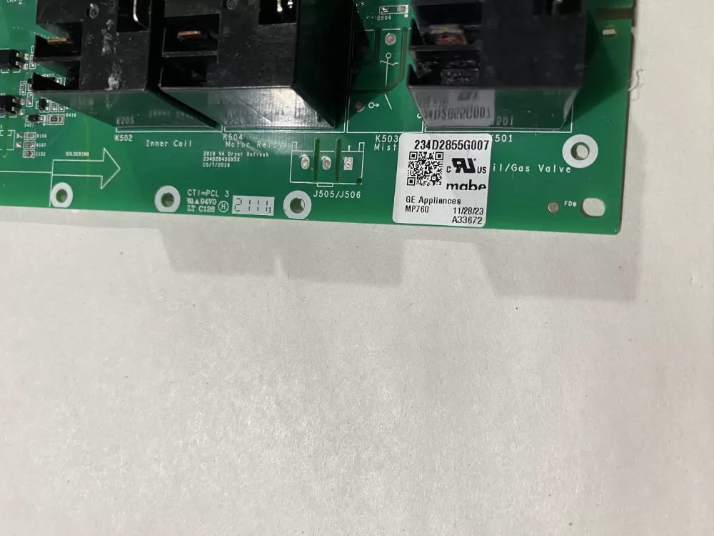GE Laundry Center Control Board 234D2855G007 WE22X3293 AZ148463 | BK2040