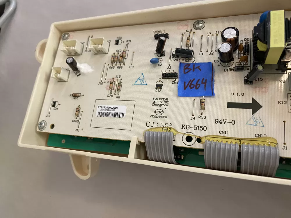 GE 17138100002807 Washer  Control Board UI Display AZ112981 | BKV664