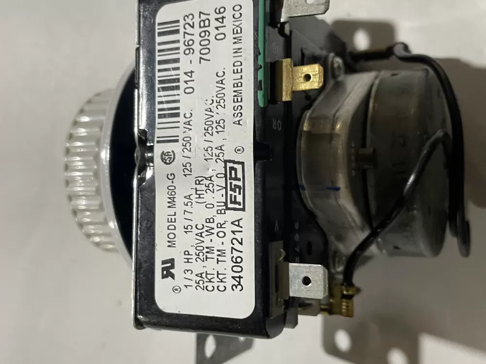 Whirlpool 3406721A AP3097855 3406721 WE04X10051 Dryer Timer AZ191357 | Wm776