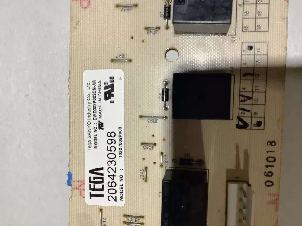 GE 165D7802P302 Dishwasher Control Board AZ177896 | ZC2653