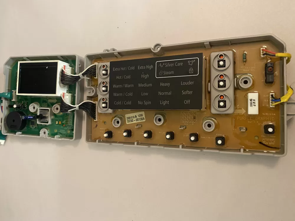 Samsung DC92-00130A  DC92-00125A Washer UI Control Board