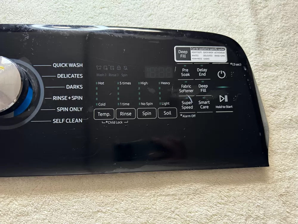 Samsung DC97-21544E Washer Control Panel Console UI Display