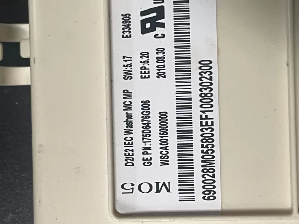 GE 175D6476G006 Washer Control Board AZ15542 | V337